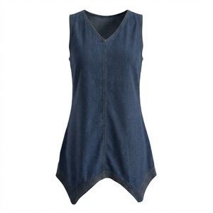 East 5th Blue Sleeveless Denim Dress Size S Cottagecore Y2K 90s Minimalist